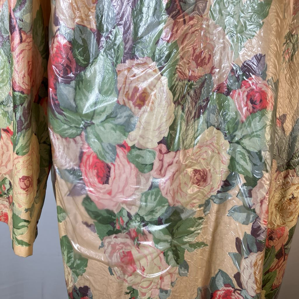 Nordic House Design 1990s Floral Raincoat