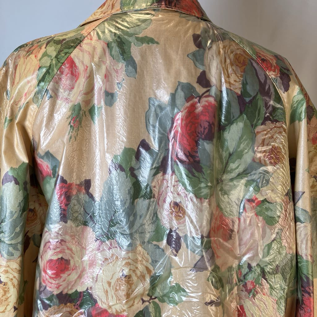 Nordic House Design 1990s Floral Raincoat