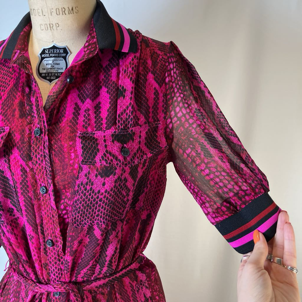 Anne Klein Pink Snake Dress