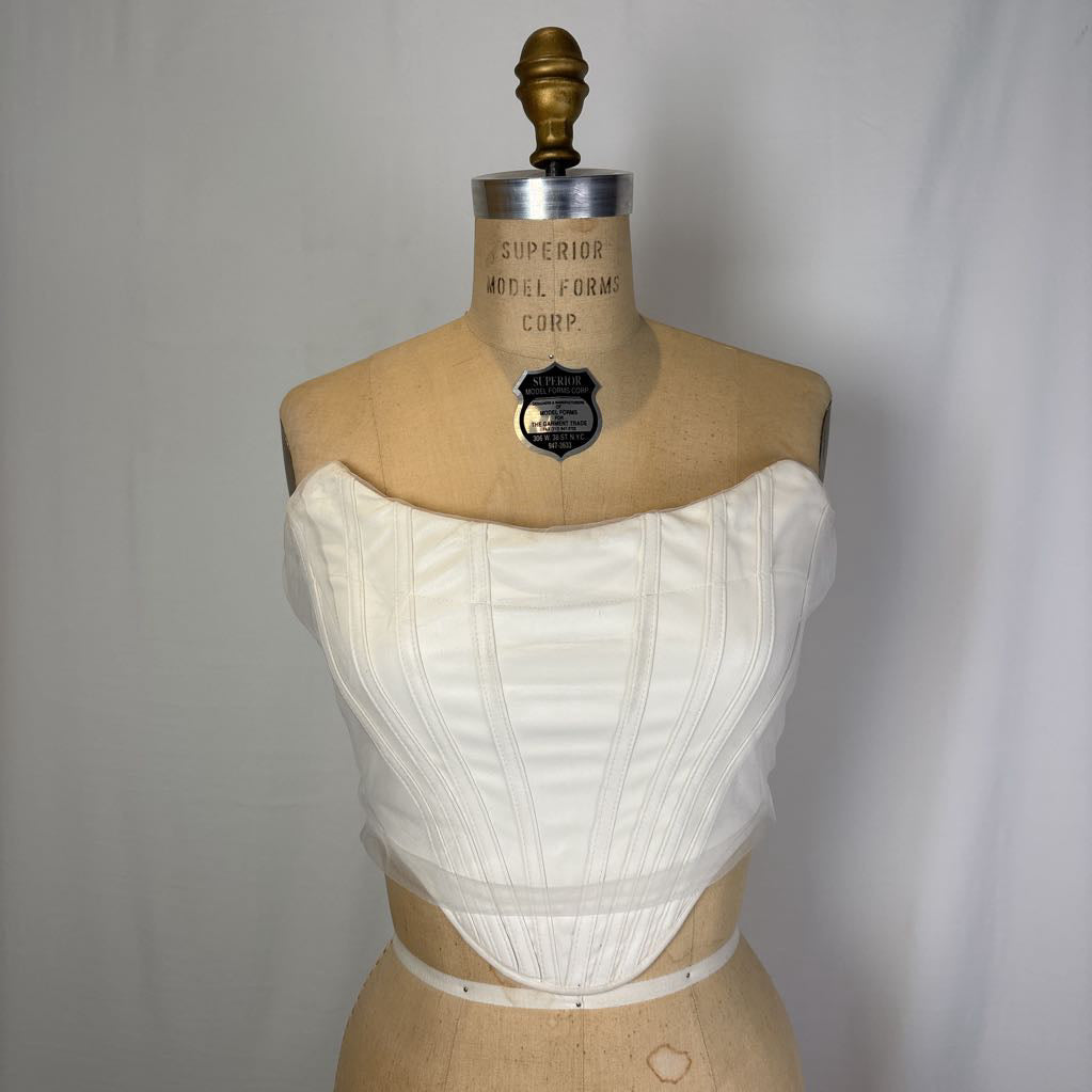 white corset top
