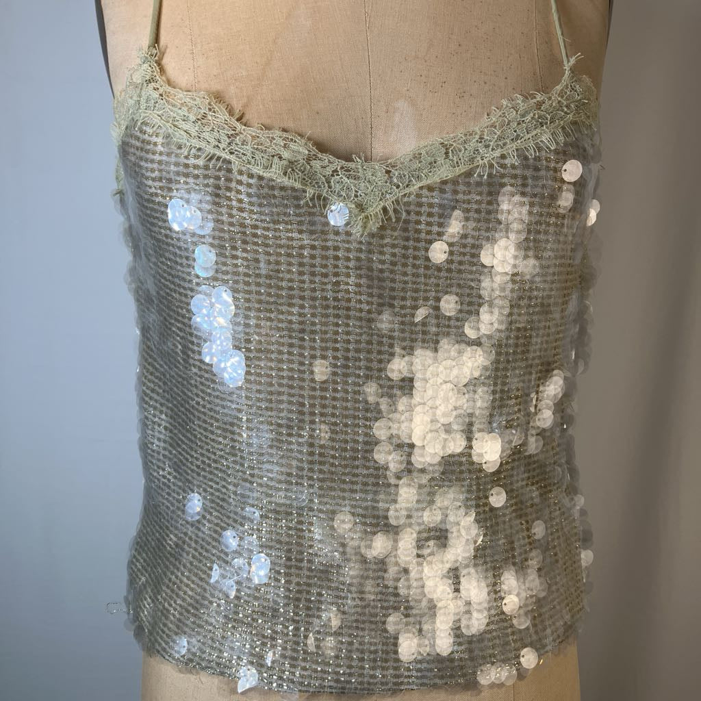 Clear Sequin Camisole Top