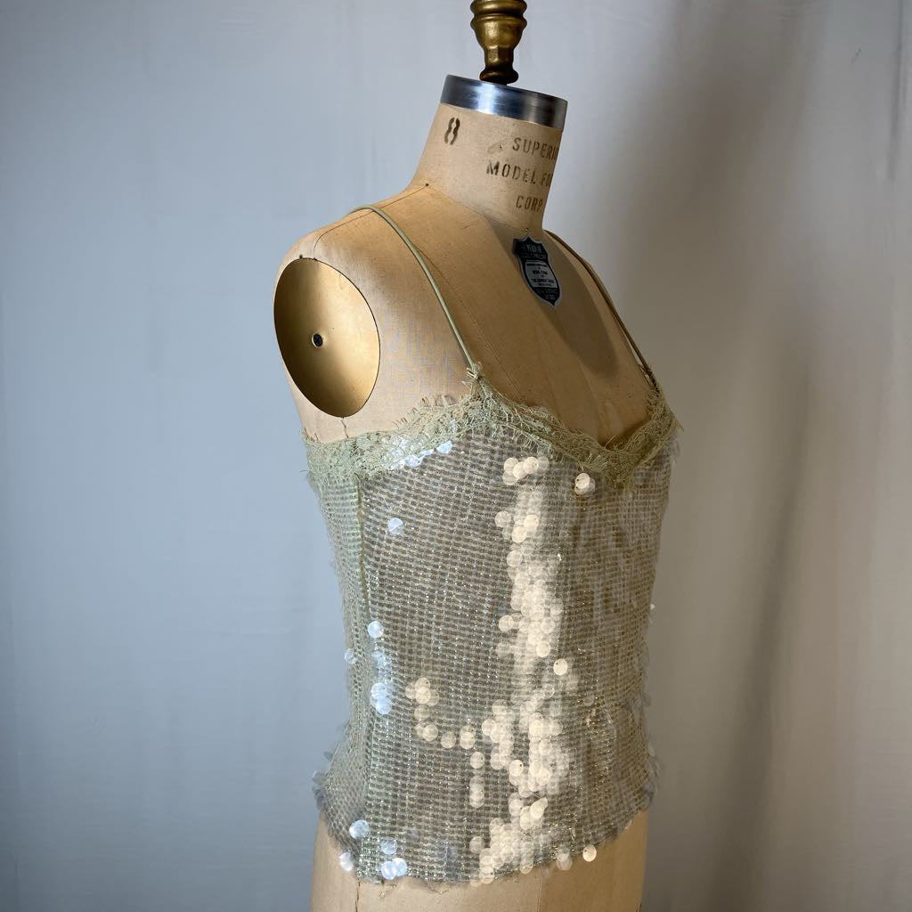 Clear Sequin Camisole Top