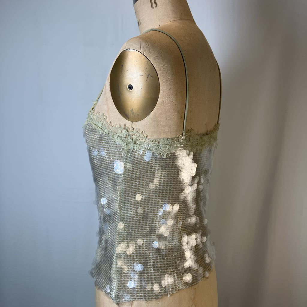 Clear Sequin Camisole Top