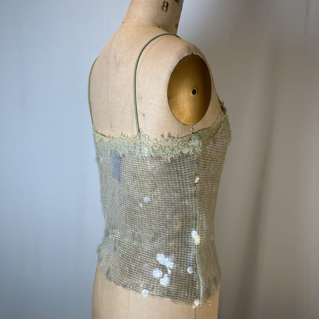 Clear Sequin Camisole Top