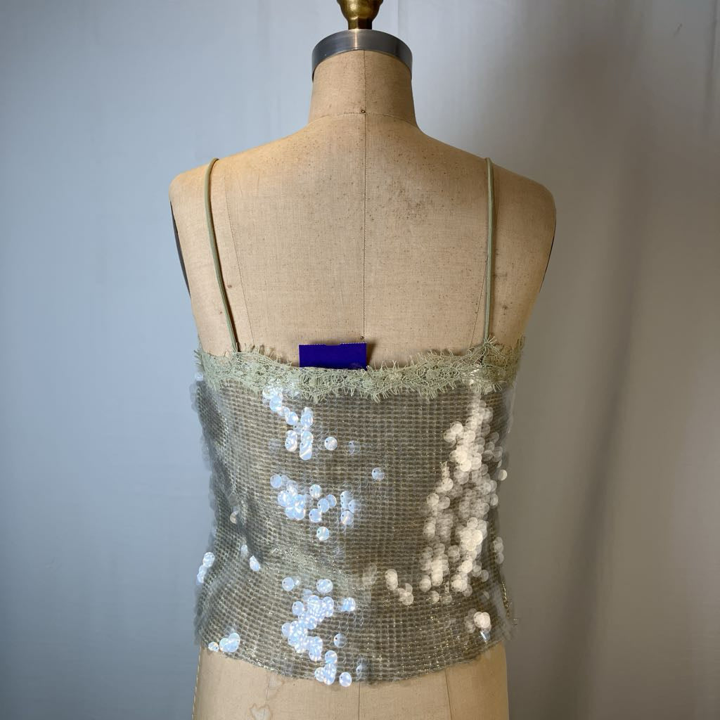 Clear Sequin Camisole Top