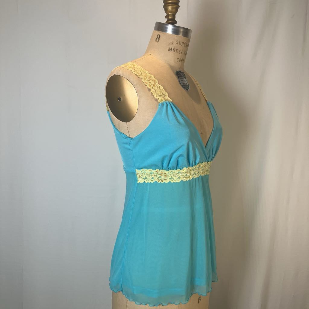 Blue and Yellow Sequin Tank