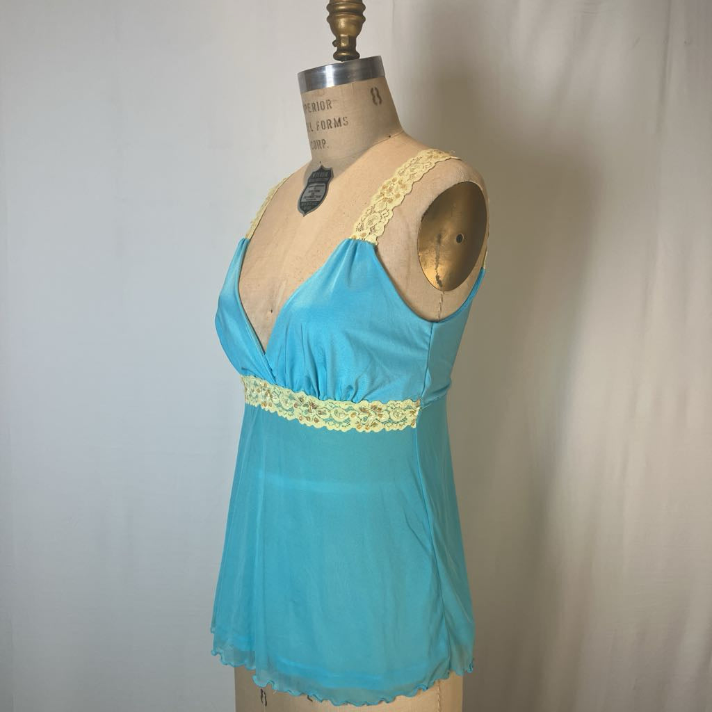 Blue and Yellow Sequin Tank