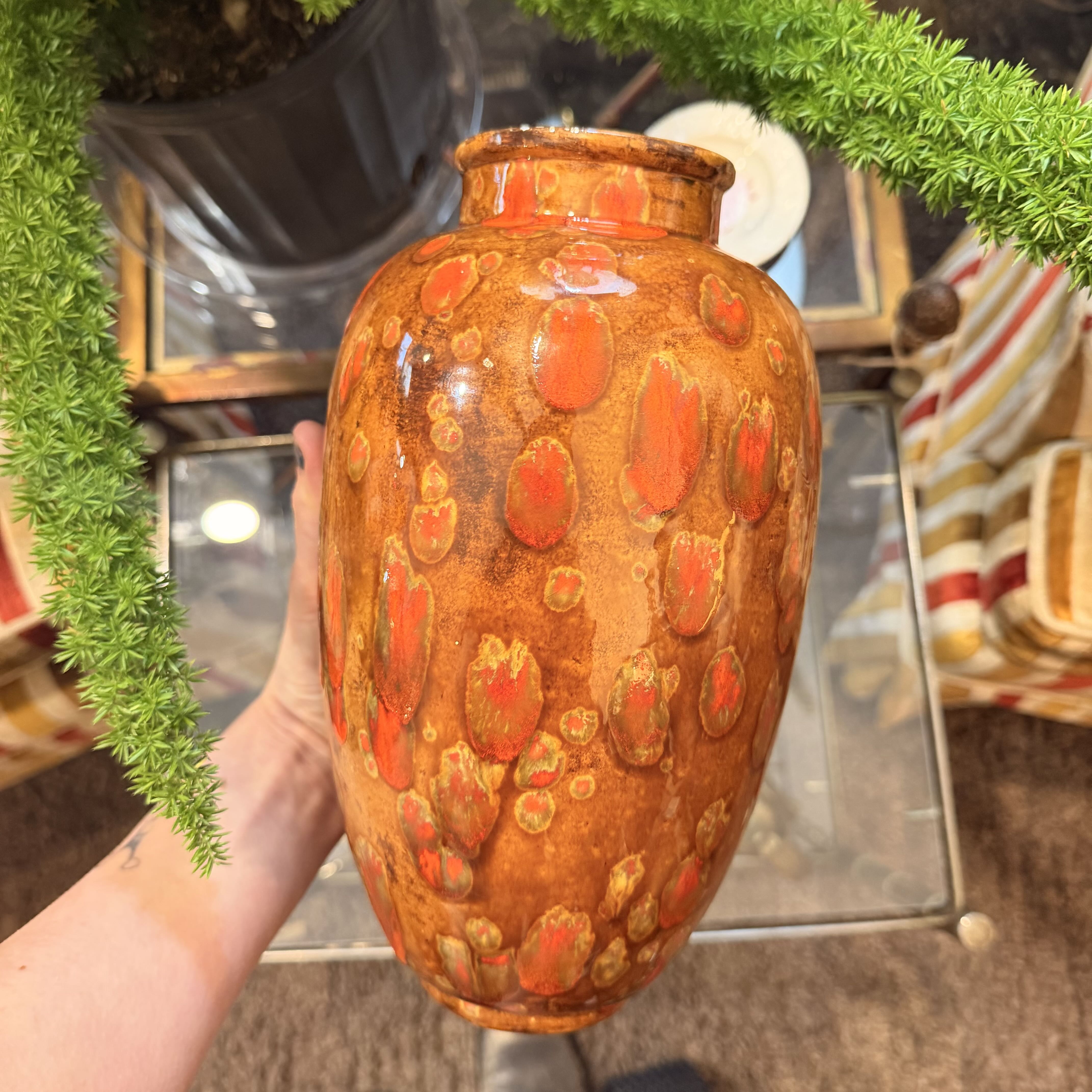 Glazed vintage vase