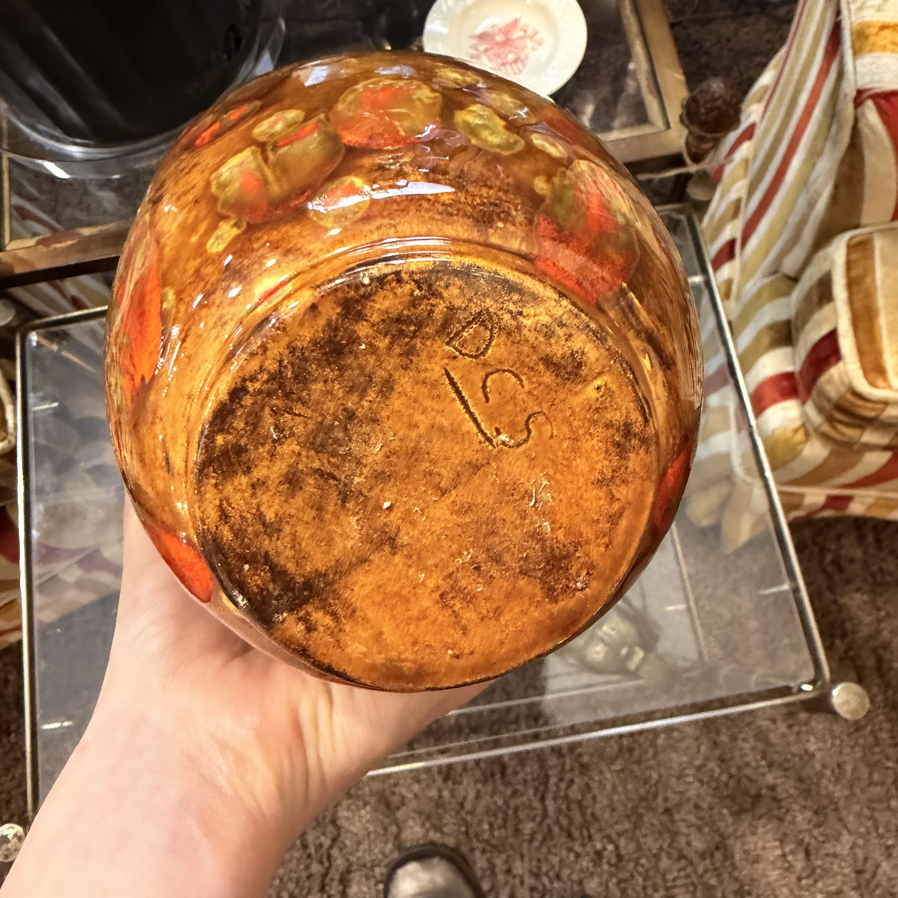 Glazed vintage vase