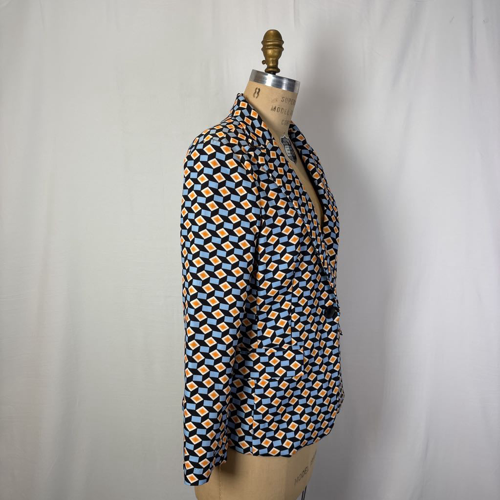Geo Pattern Retro Mod Blazer