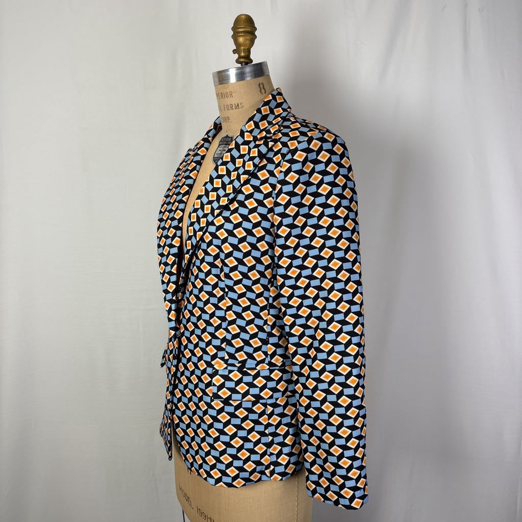 Geo Pattern Retro Mod Blazer