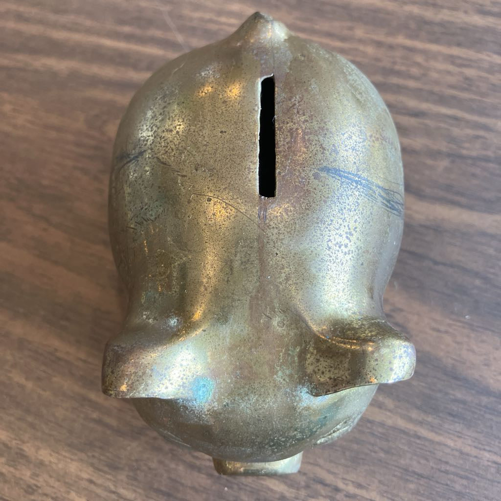Vintage Brass Piggy Bank