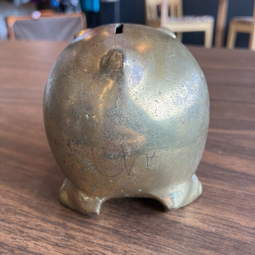 Vintage Brass Piggy Bank