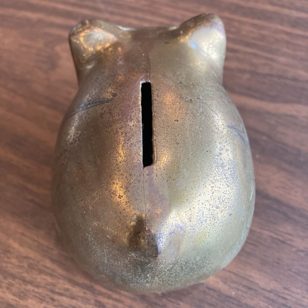 Vintage Brass Piggy Bank