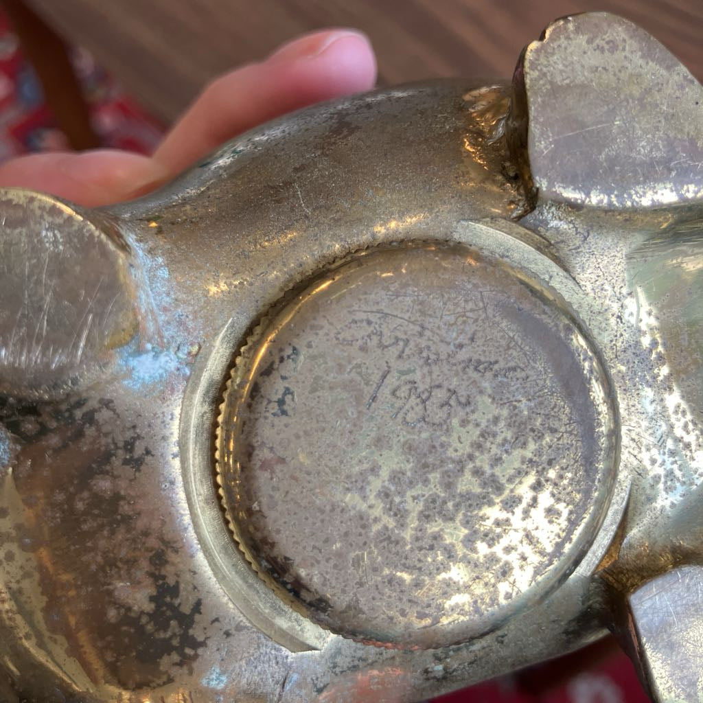 Vintage Brass Piggy Bank