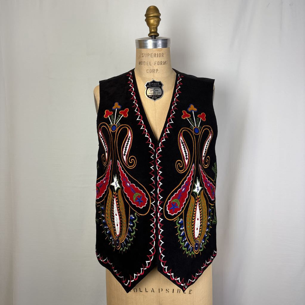 Erez Levy Embroidered Black Vest