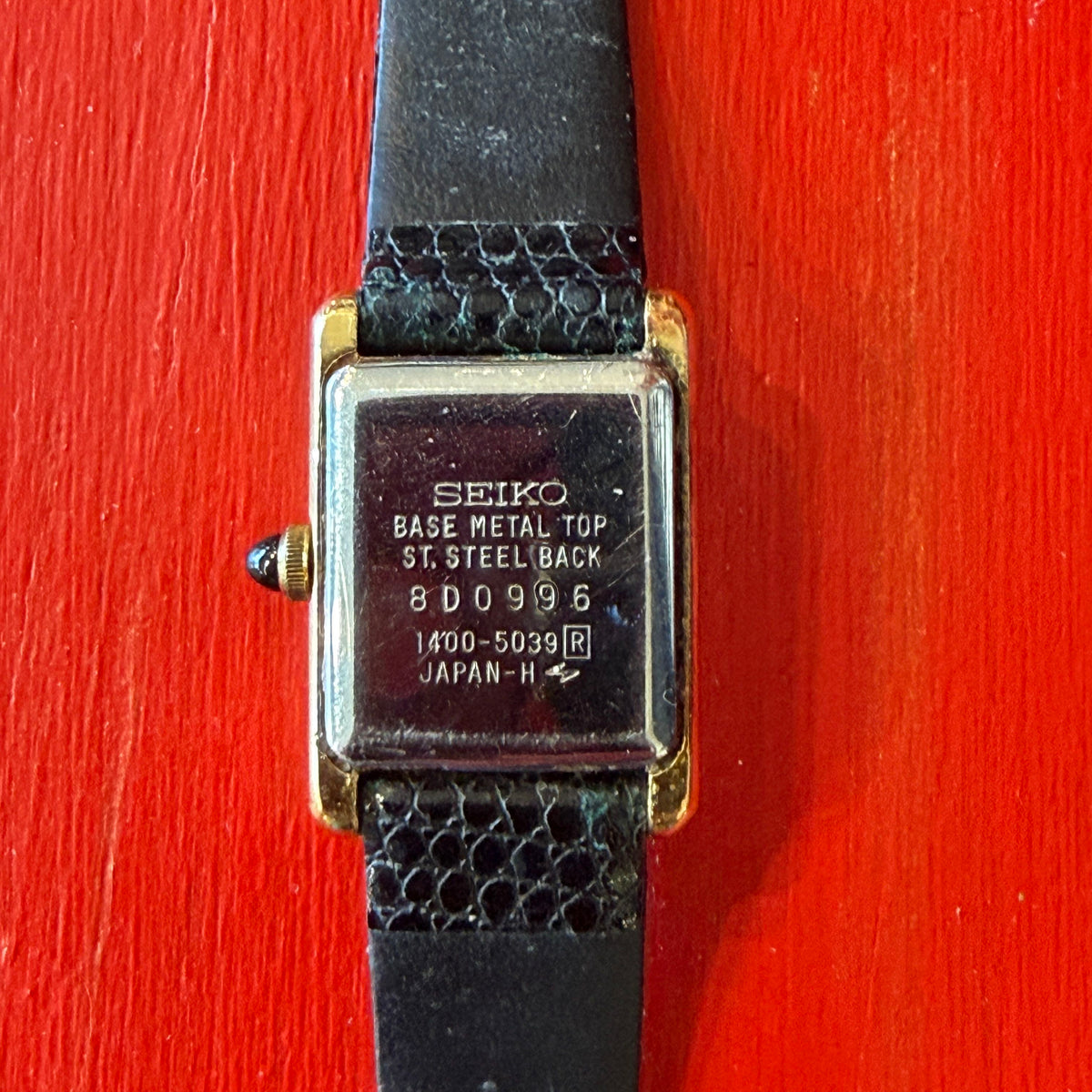 1988 Seiko Quartz White Roman Tank Watch