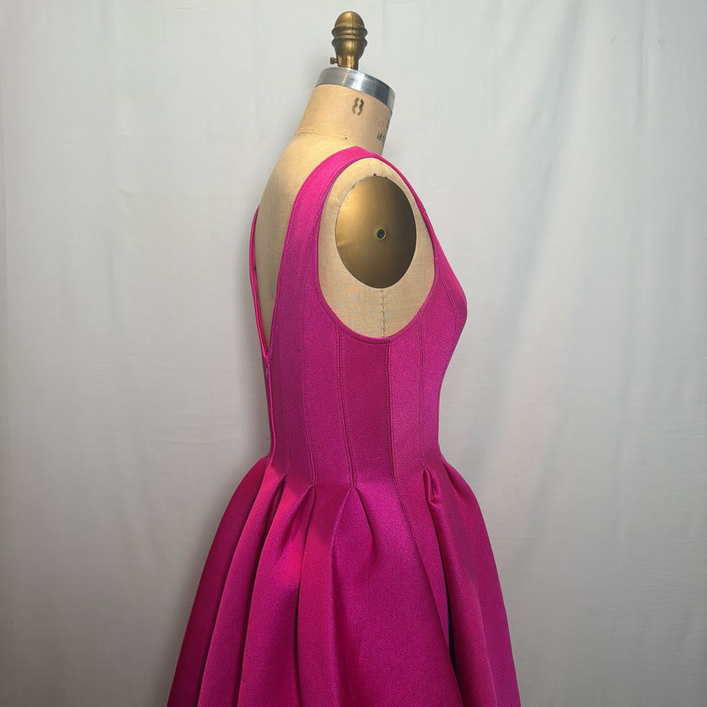 Rare Vintage 1994 Donna Karan Archival Pink Neoprene Scuba Mini Dress