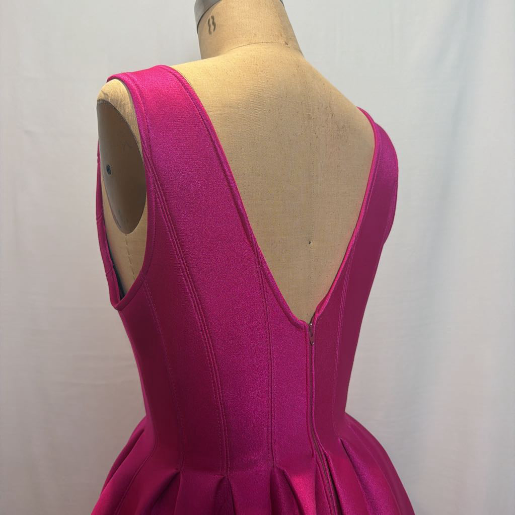 Rare Vintage 1994 Donna Karan Archival Pink Neoprene Scuba Mini Dress