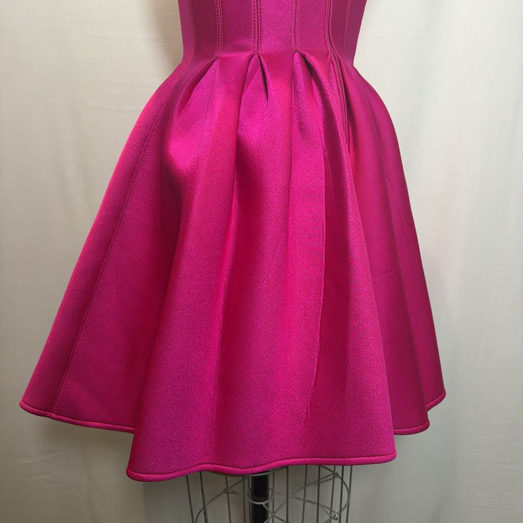 Rare Vintage 1994 Donna Karan Archival Pink Neoprene Scuba Mini Dress