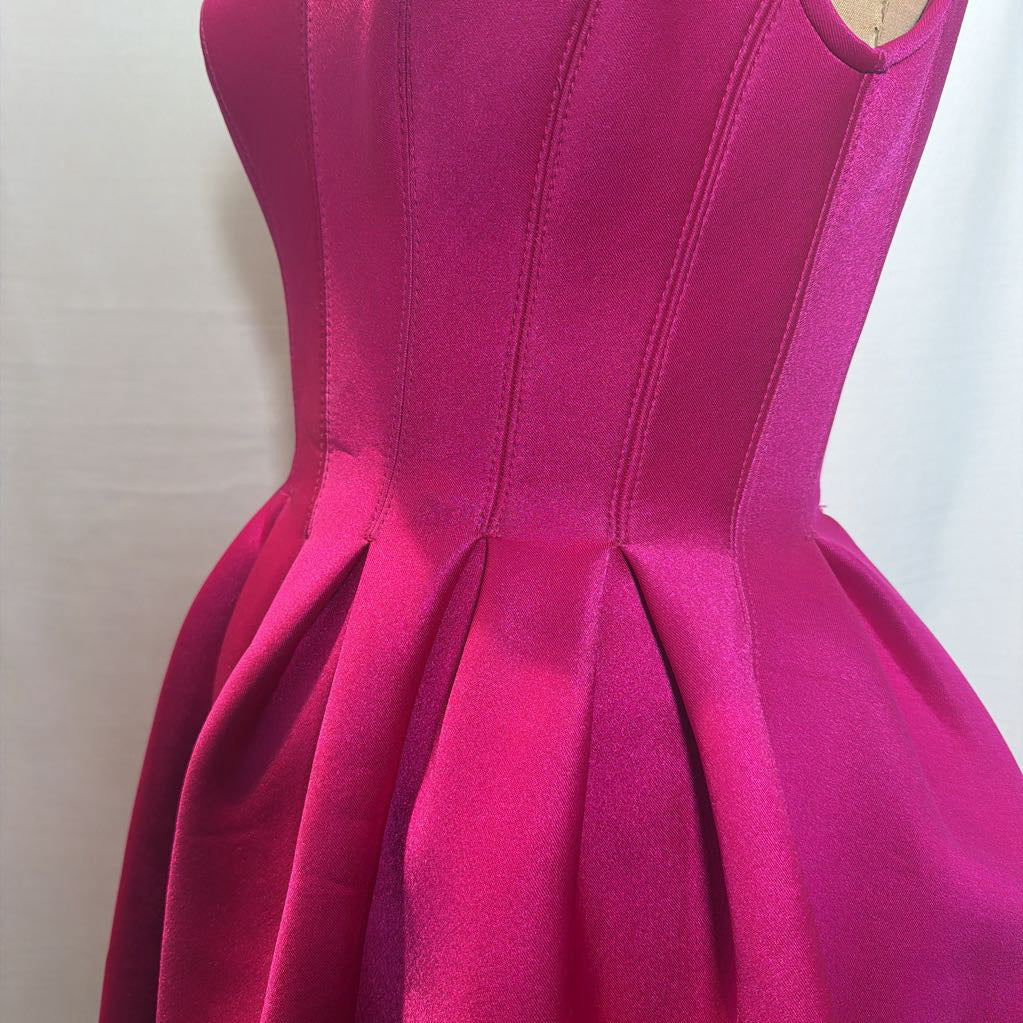 Rare Vintage 1994 Donna Karan Archival Pink Neoprene Scuba Mini Dress