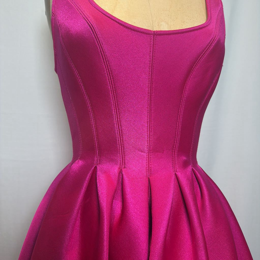 Rare Vintage 1994 Donna Karan Archival Pink Neoprene Scuba Mini Dress