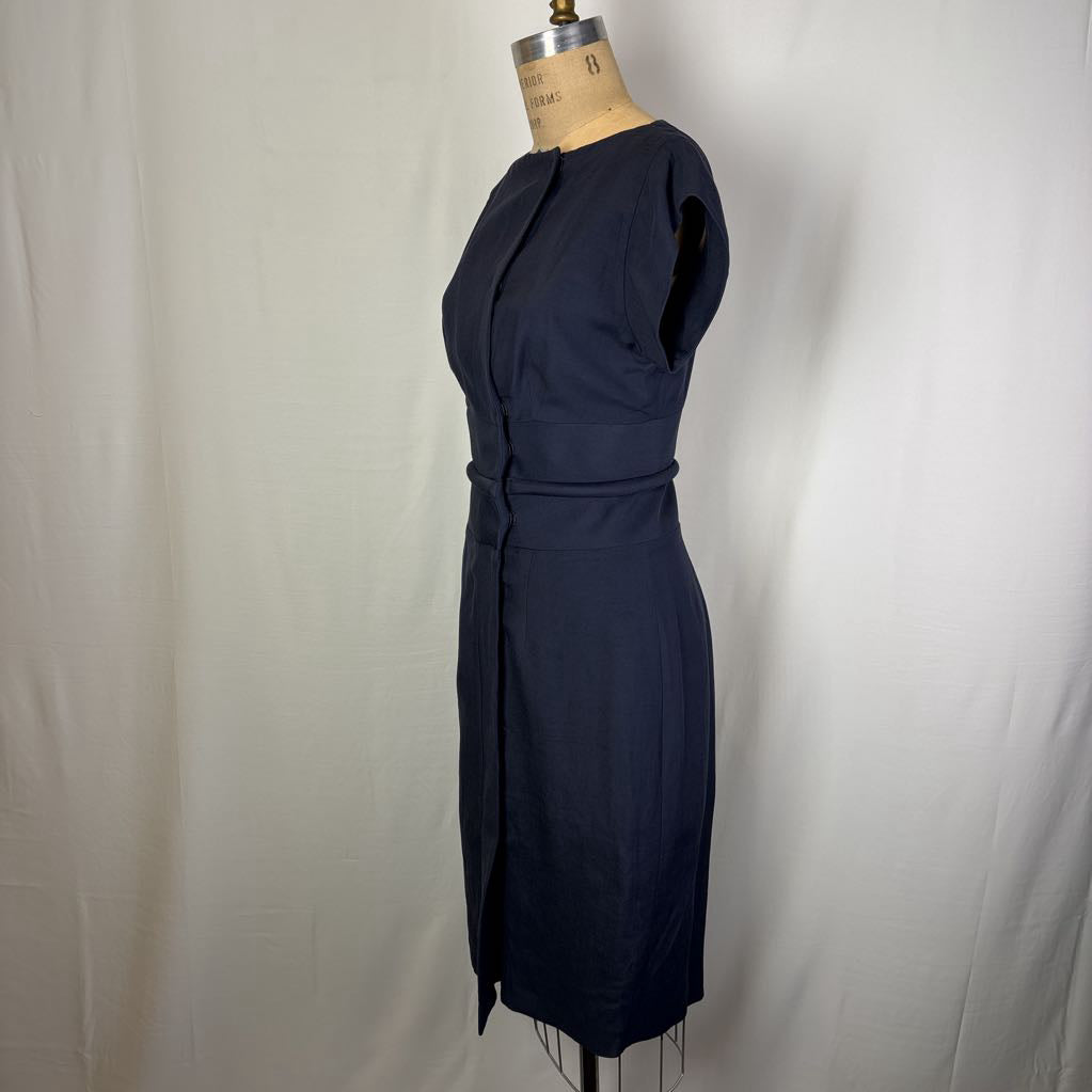 2012 Porsche Design Structured Navy Sheath Dress