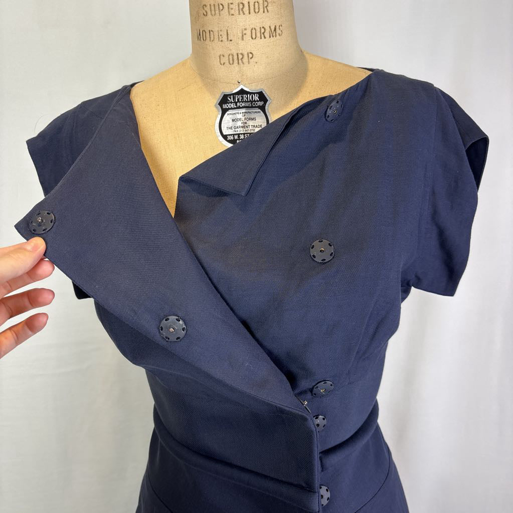 2012 Porsche Design Structured Navy Sheath Dress