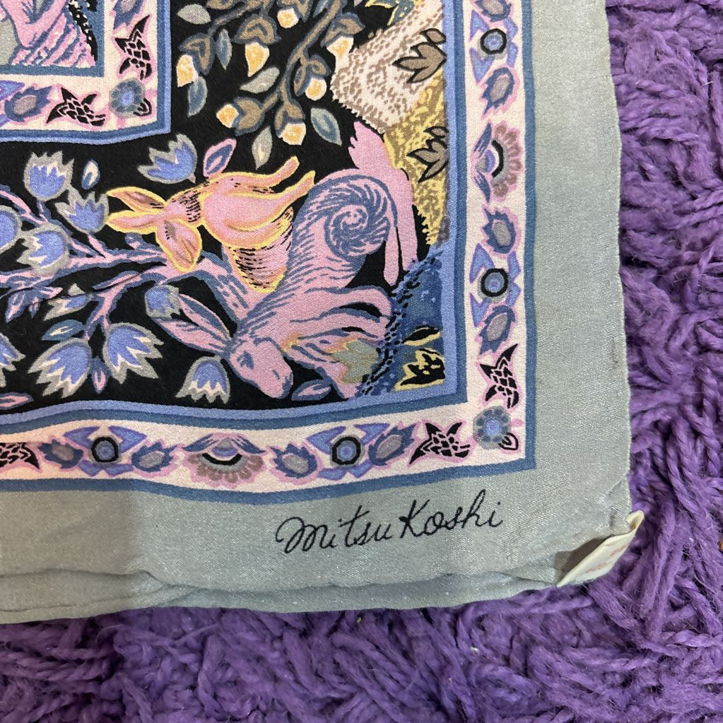 Vintage MitsuKoshi Silk Scarf