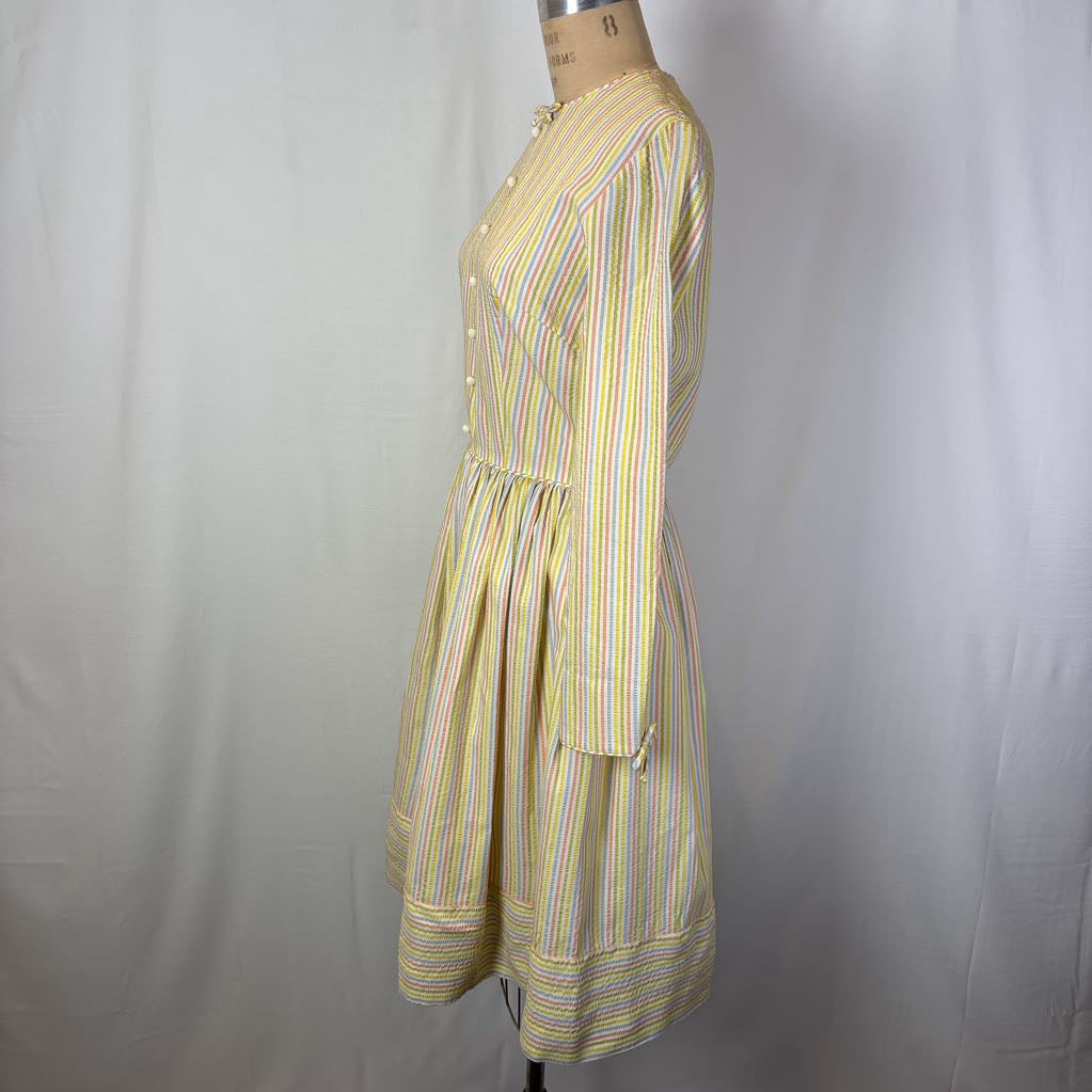 60s Pastel Seersycker Dress