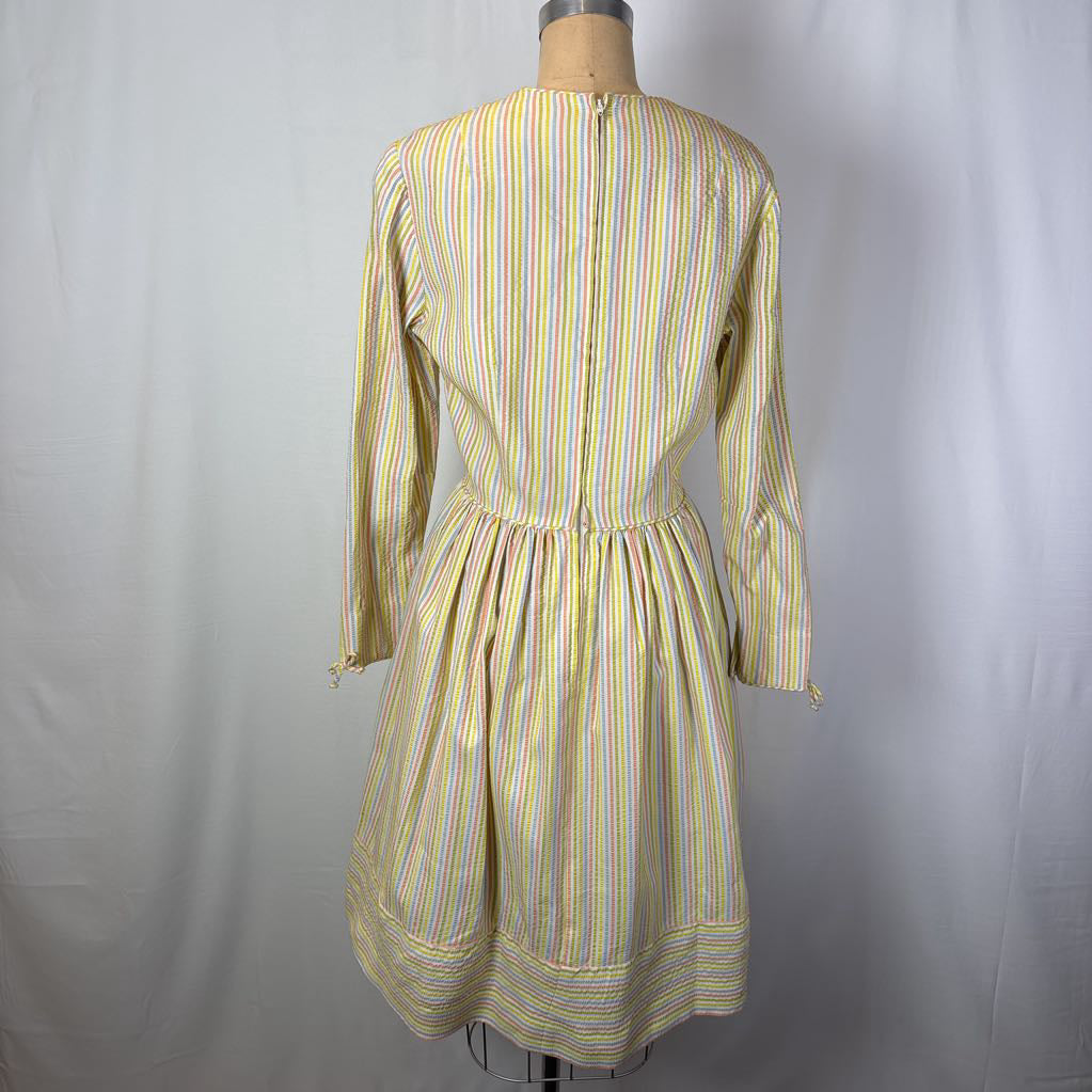 60s Pastel Seersycker Dress