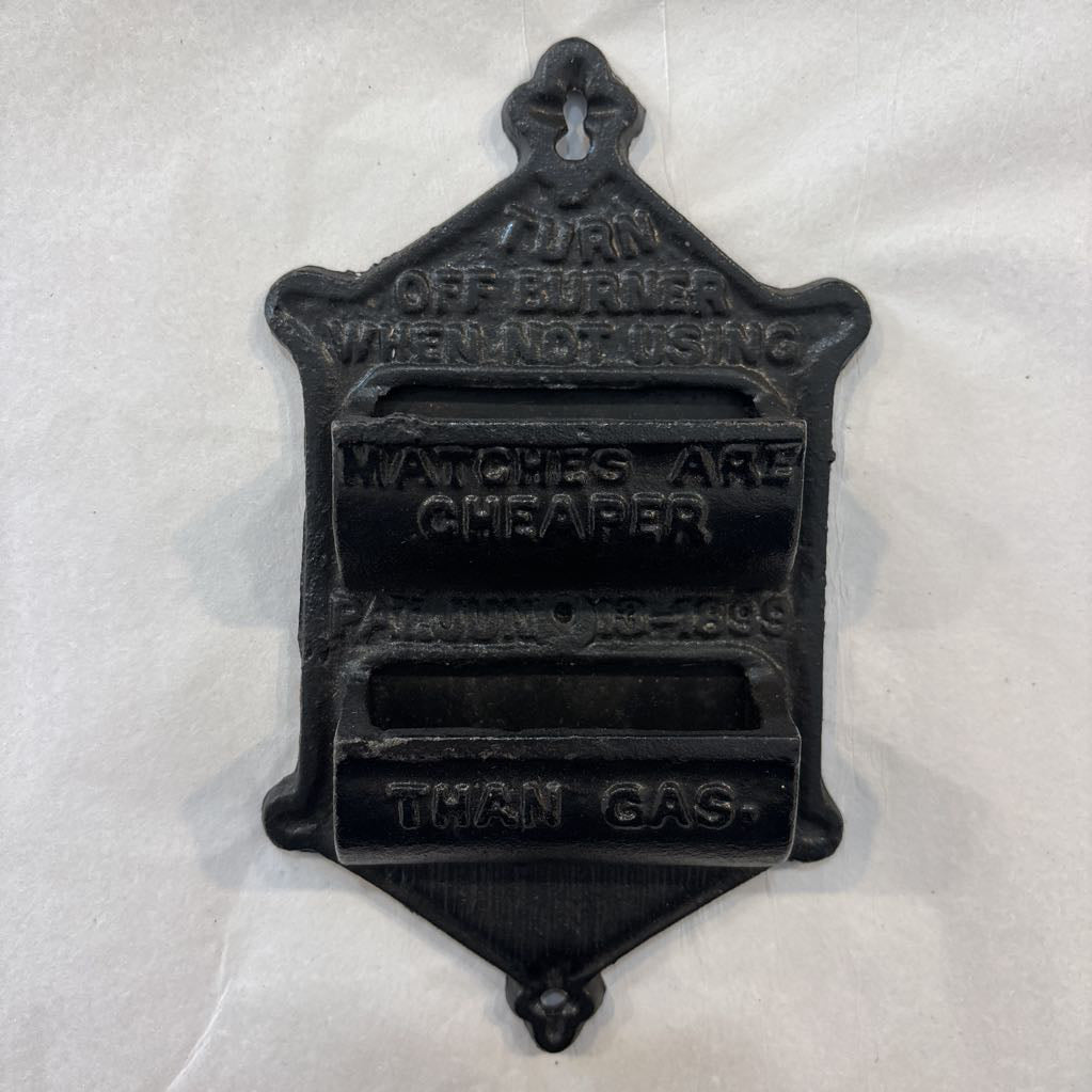 1899 Antique Wall Match Holder