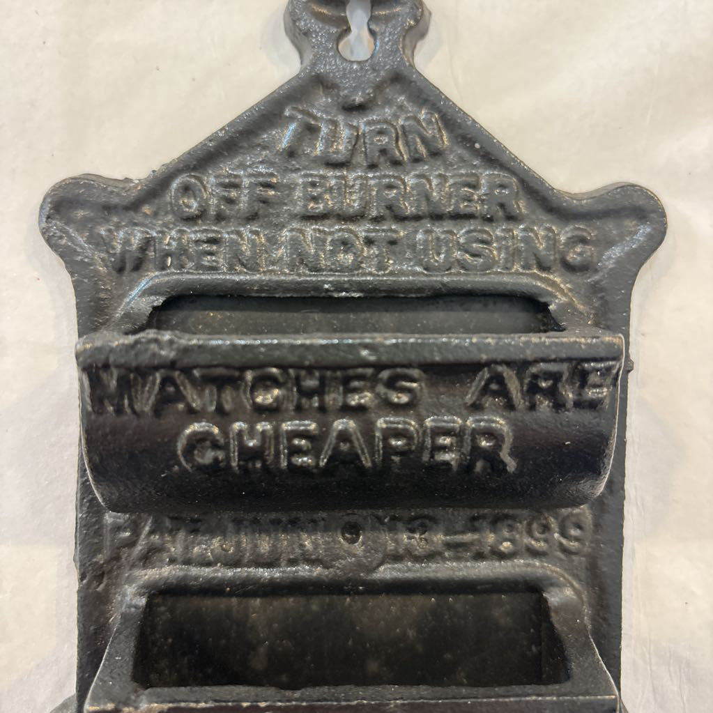 1899 Antique Wall Match Holder