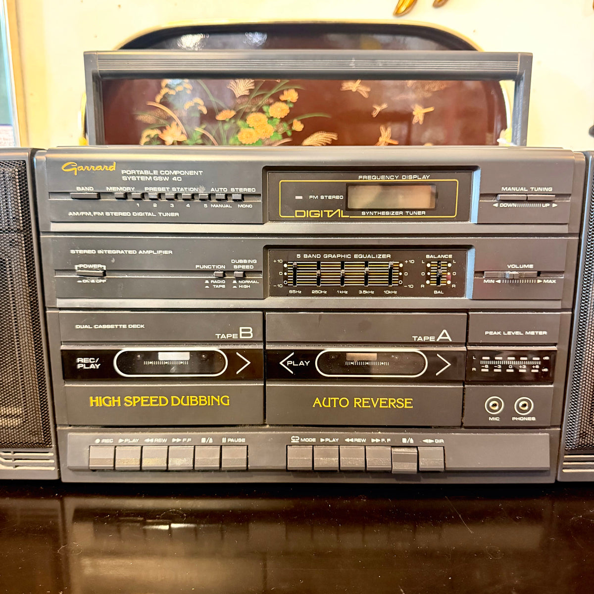 1980 Portable Dual Cassette Boombox