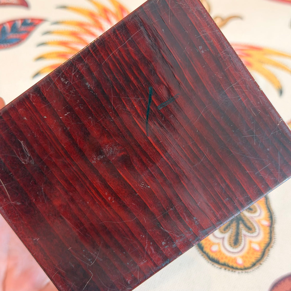 Asian Mahogany Brass box