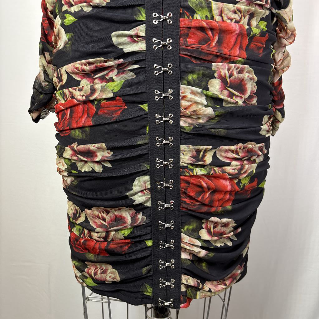 Blithe Los Angelos Red Roses Bodycon Dress