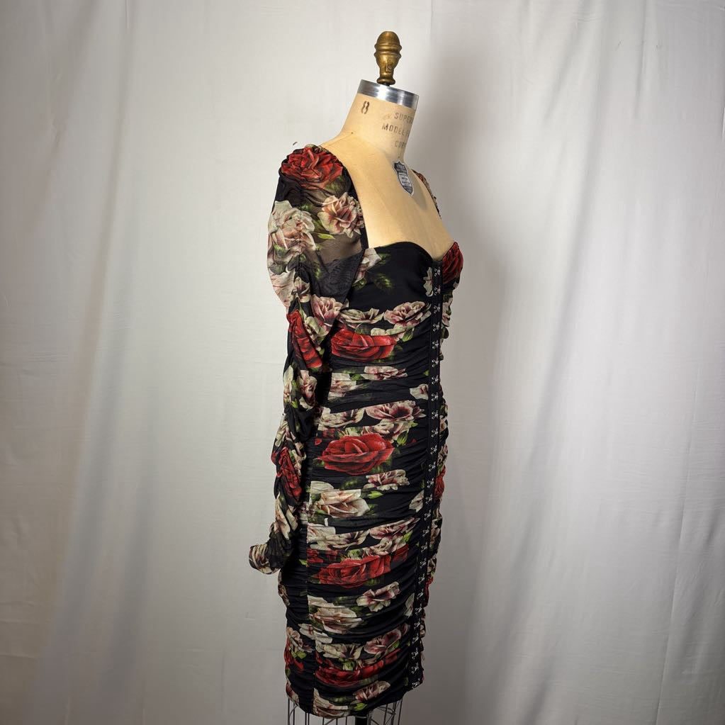 Blithe Los Angelos Red Roses Bodycon Dress