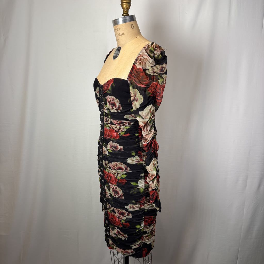 Blithe Los Angelos Red Roses Bodycon Dress
