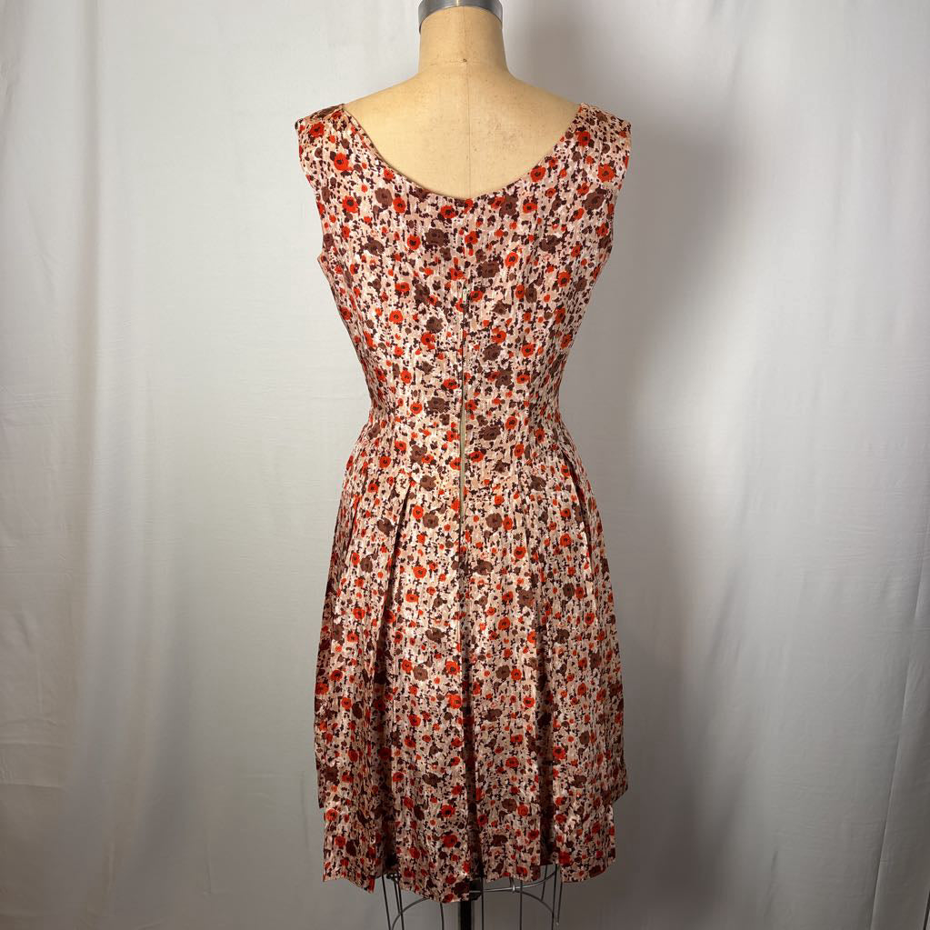 1950s Handmade Pleated Day Dress