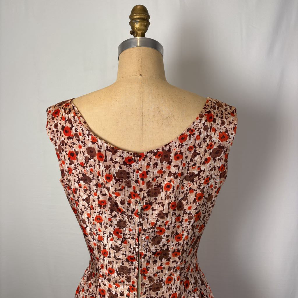 1950s Handmade Pleated Day Dress