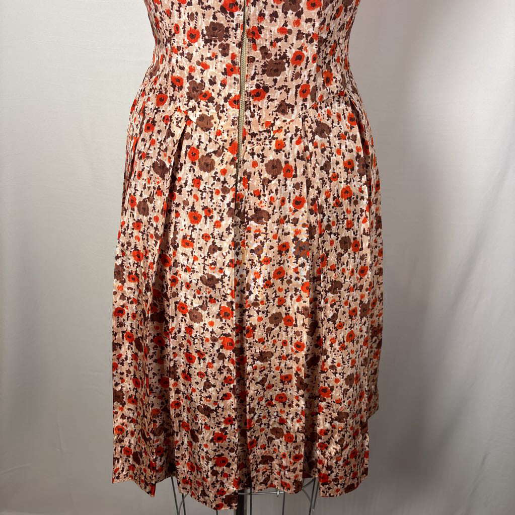 1950s Handmade Pleated Day Dress