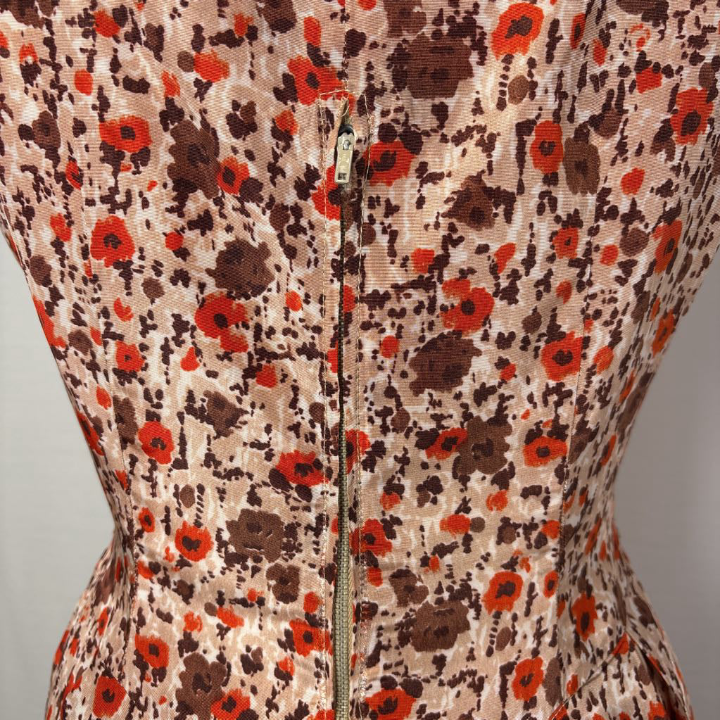 1950s Handmade Pleated Day Dress