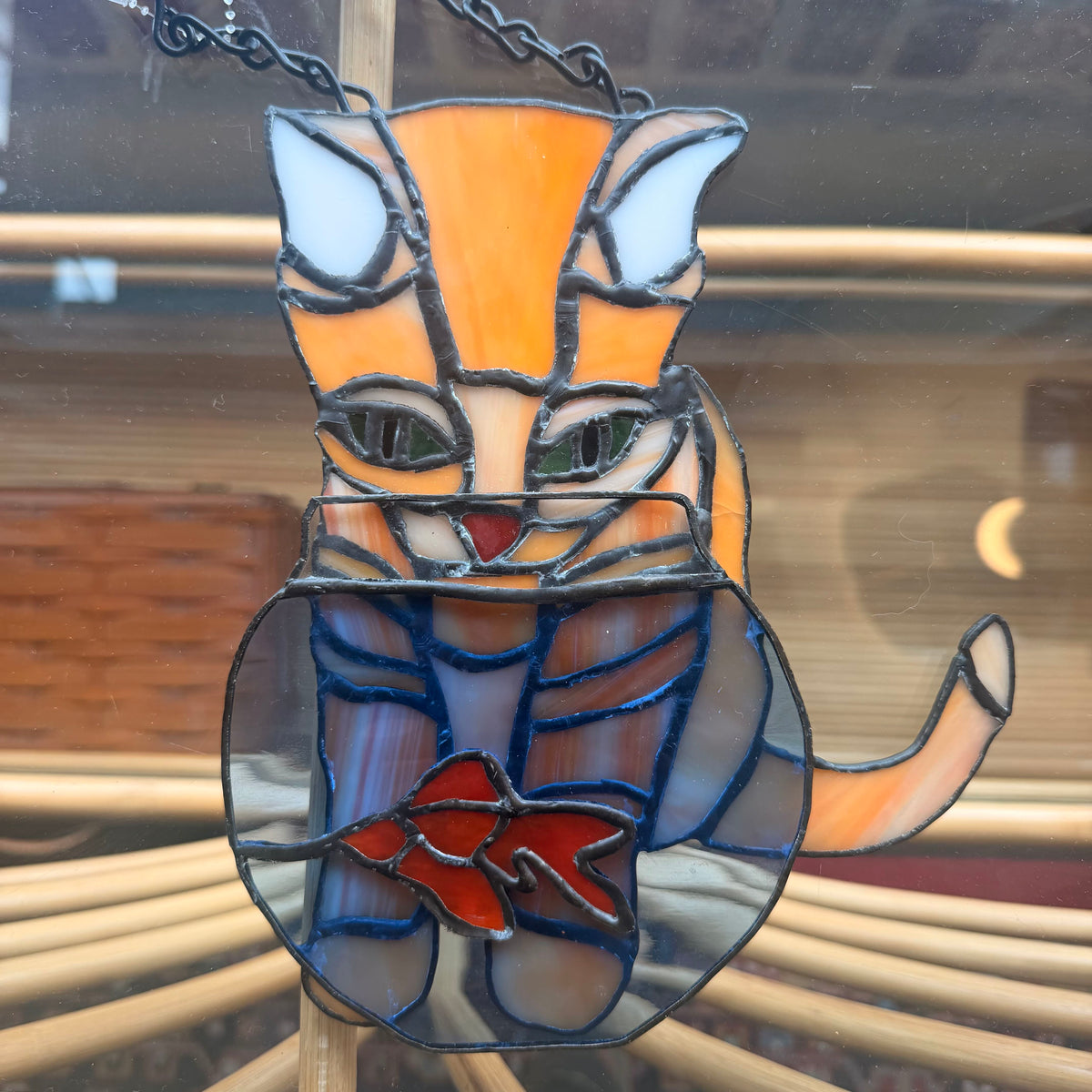 stained glass cat