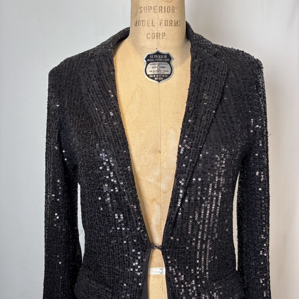 Sequin Black Tie Blazer
