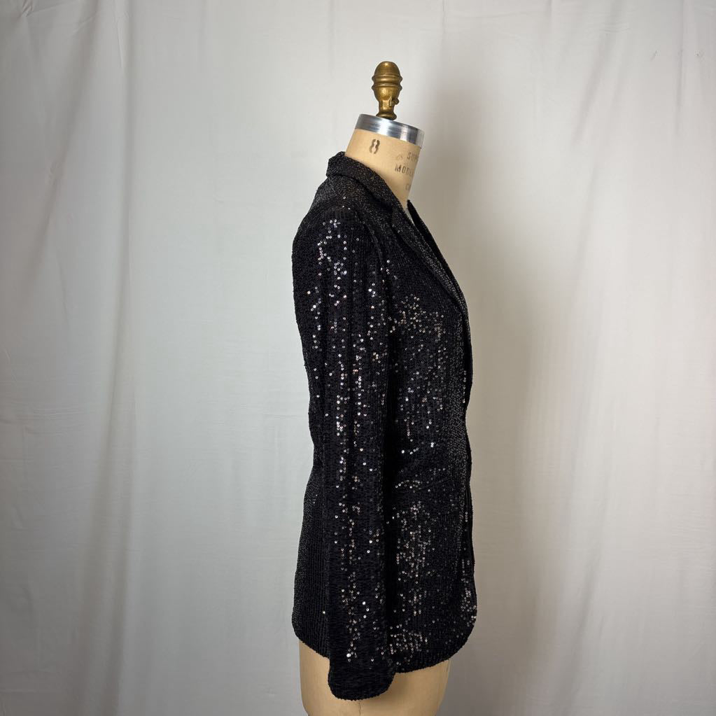 Sequin Black Tie Blazer