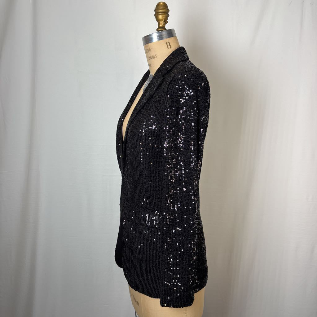 Sequin Black Tie Blazer