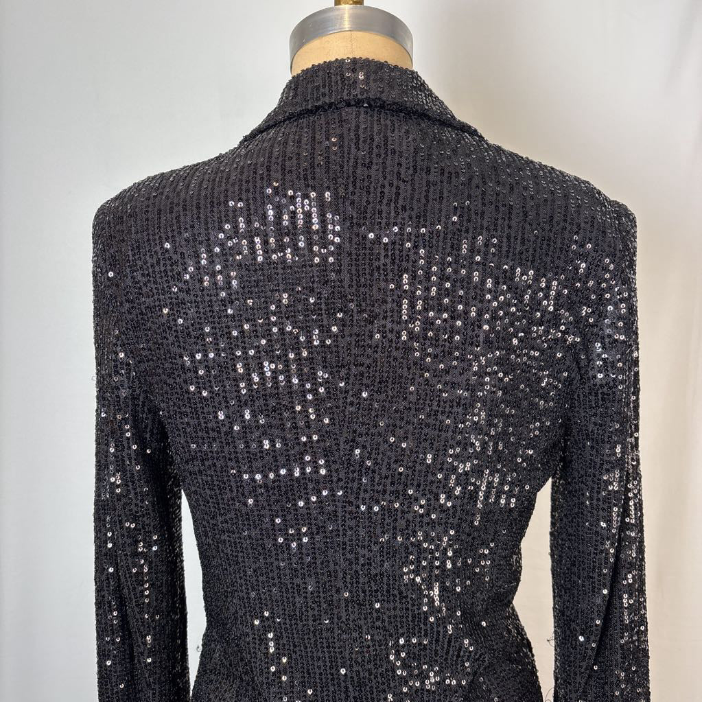 Sequin Black Tie Blazer