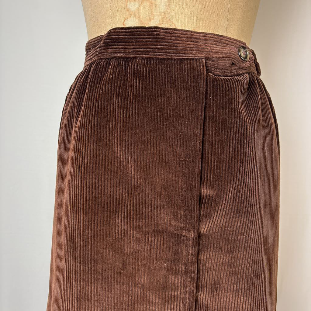 1980s Evan-Picone Corduroy Skirt