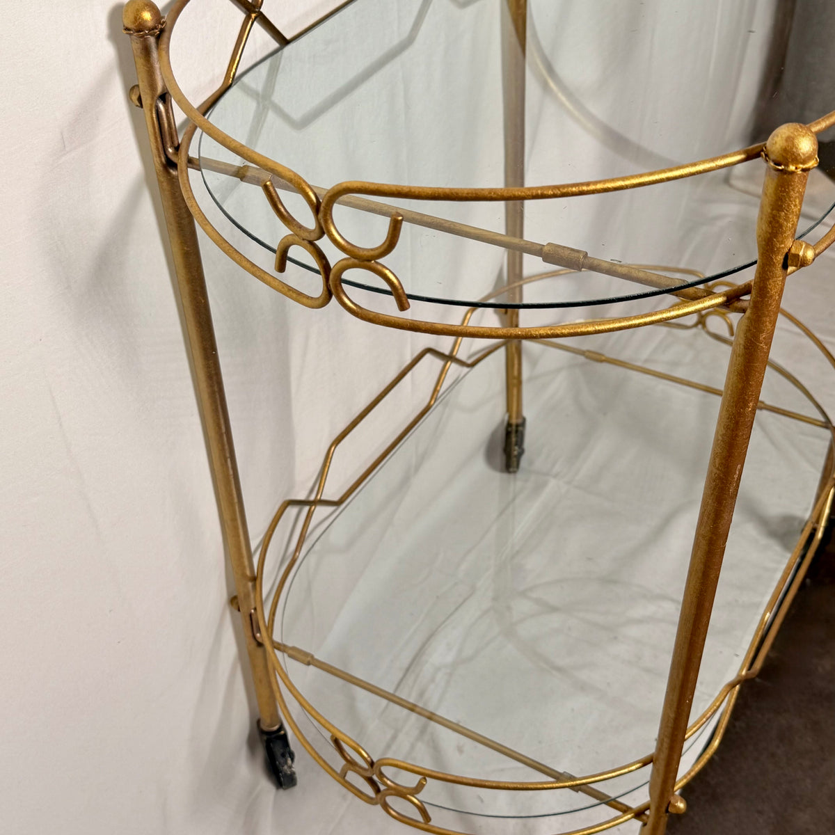 1980 Bar Cart with Glass