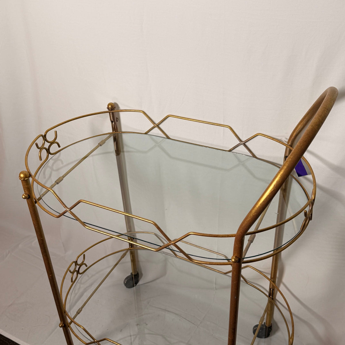 1980 Bar Cart with Glass